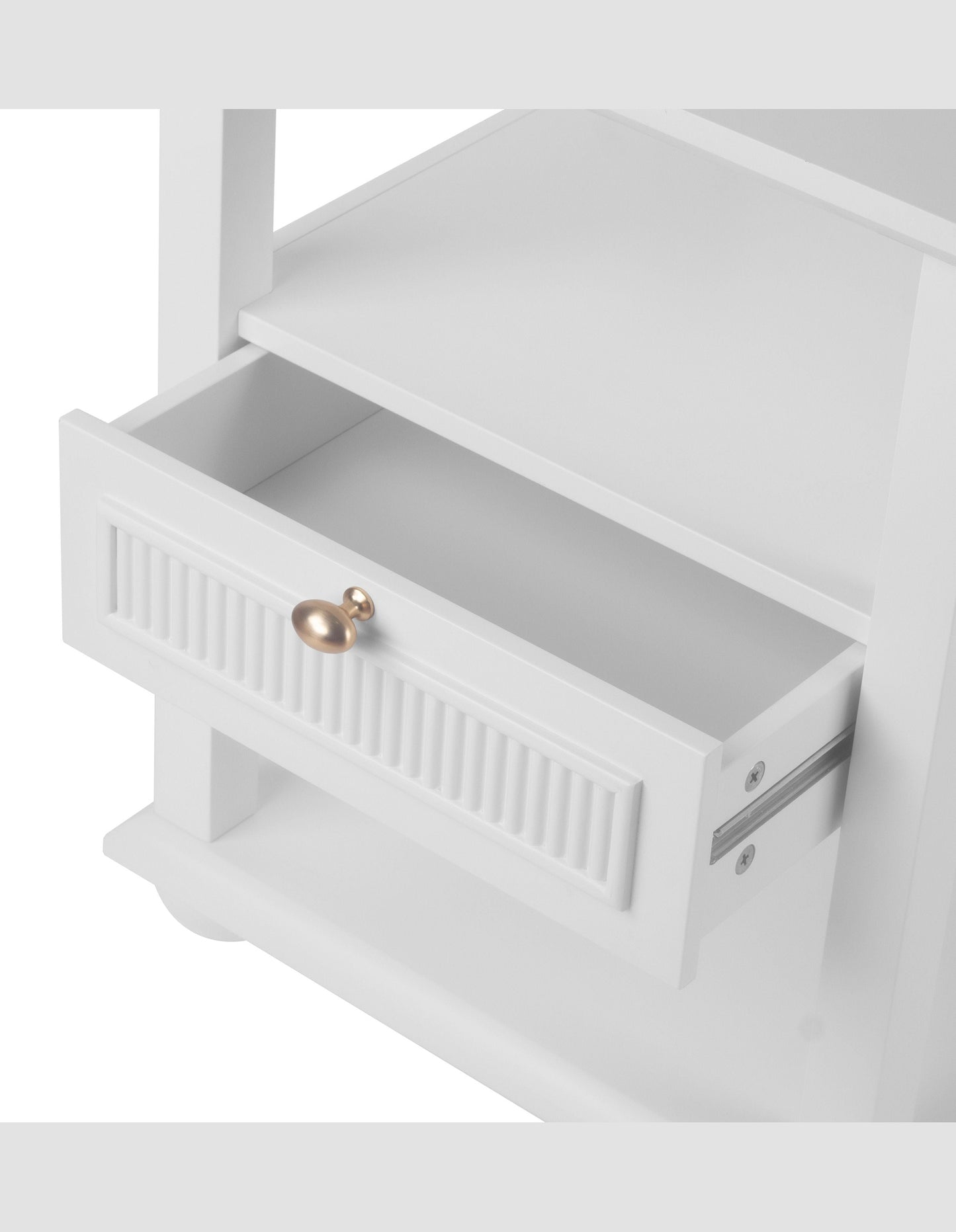 New Hamptons Side Table 50 cm White