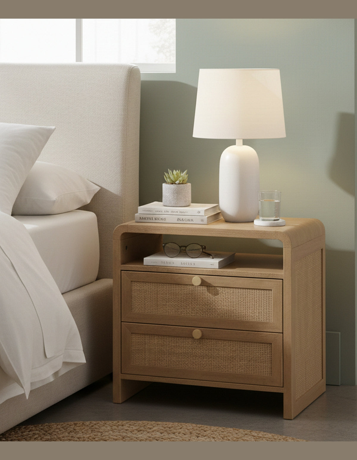 Alexandra Bedside Table 55 cm Natural