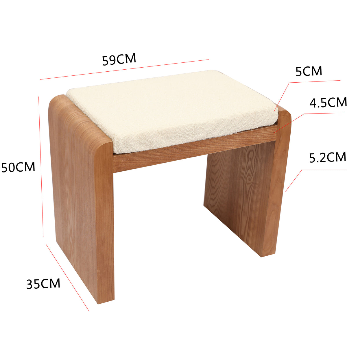 Ellie Stool Walnut