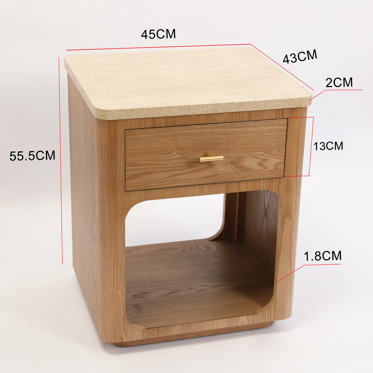 Paulini Bedside Table 45 cm