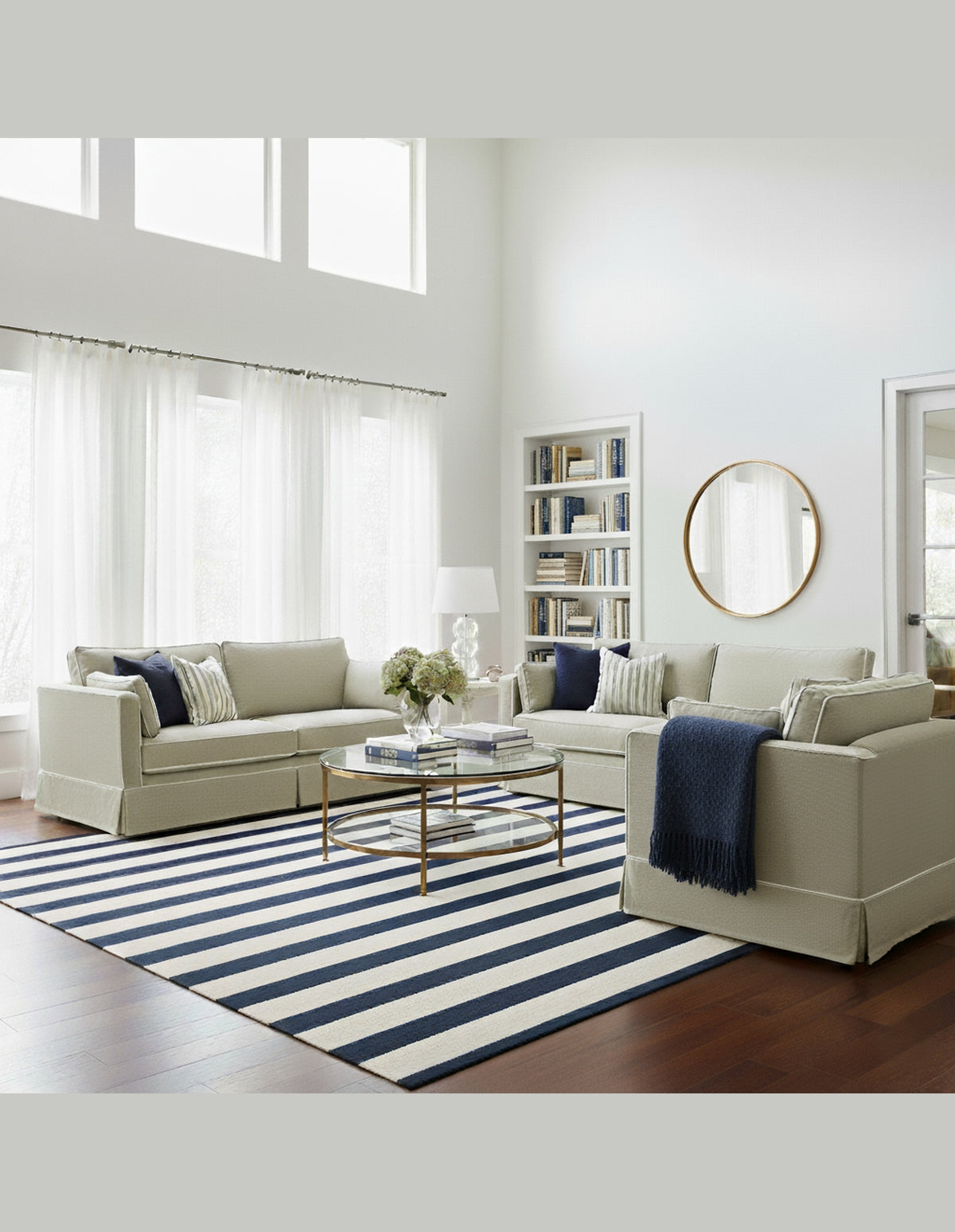 Monaco Armchair with Slip Cover Sand