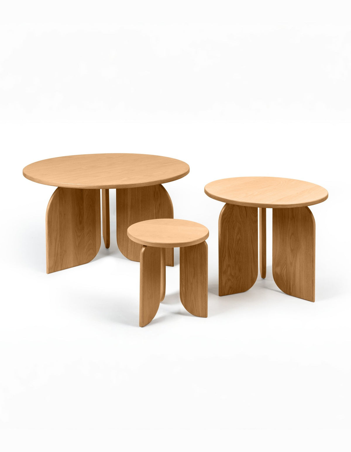 Gemma Oak Side Tri Leg Side Table Large 50cm