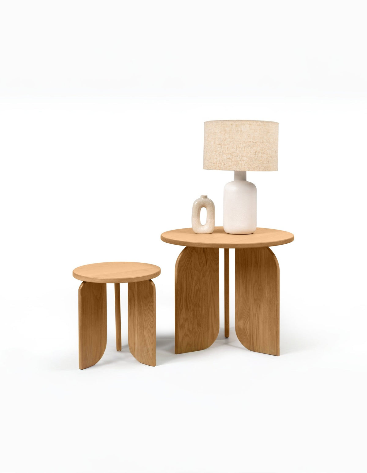 Gemma Oak Side Tri Leg Side Table Small 30cm