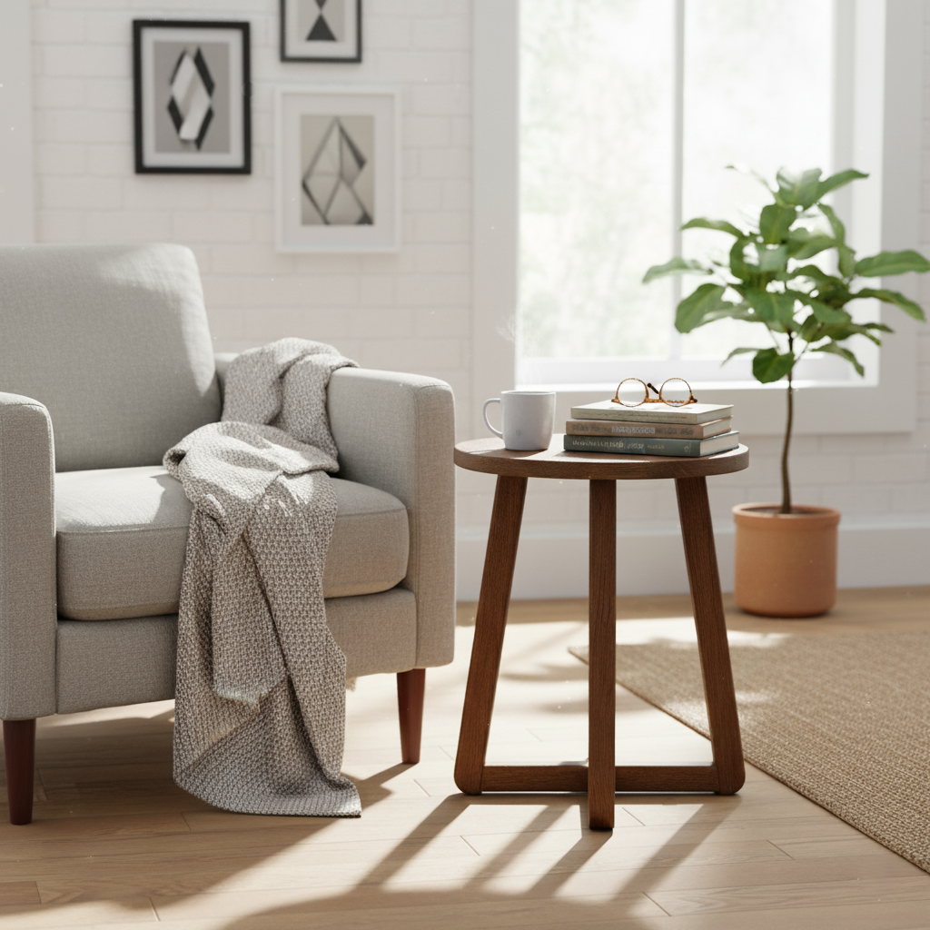 Christopher Side Table 42 cm Walnut