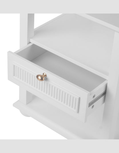 New Hamptons Side Table 50 cm White