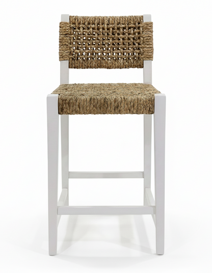 Oliver Coastal Counter Chair w/ Back White