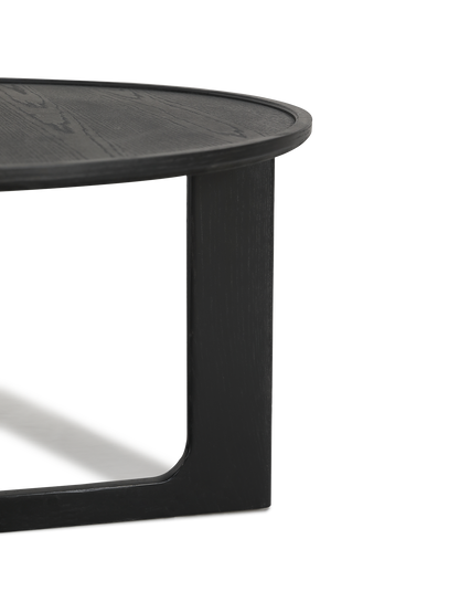 Sverre Round Coffee Table 80 cm Black