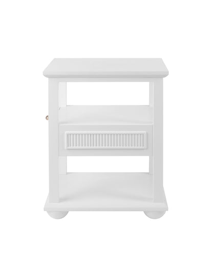 New Hamptons Side Table 50 cm White