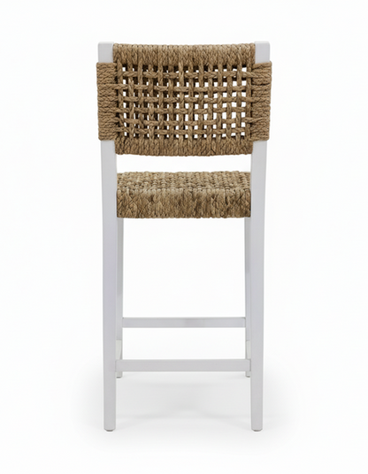 Oliver Coastal Counter Chair w/ Back White