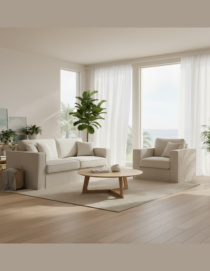Aspen Armchair with Slip Cover Mocha