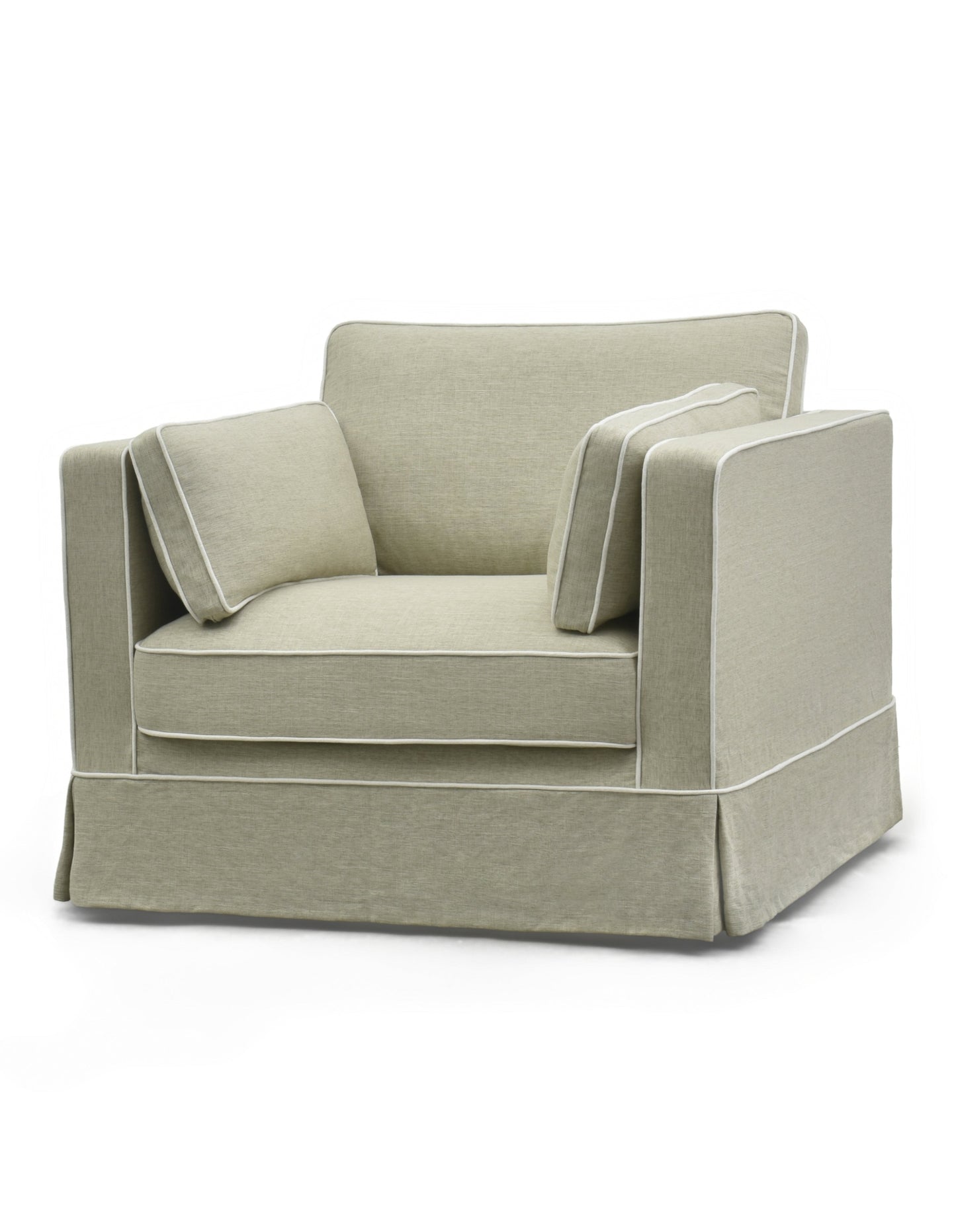Monaco Armchair with Slip Cover Sand