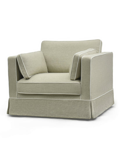 Monaco Armchair with Slip Cover Sand