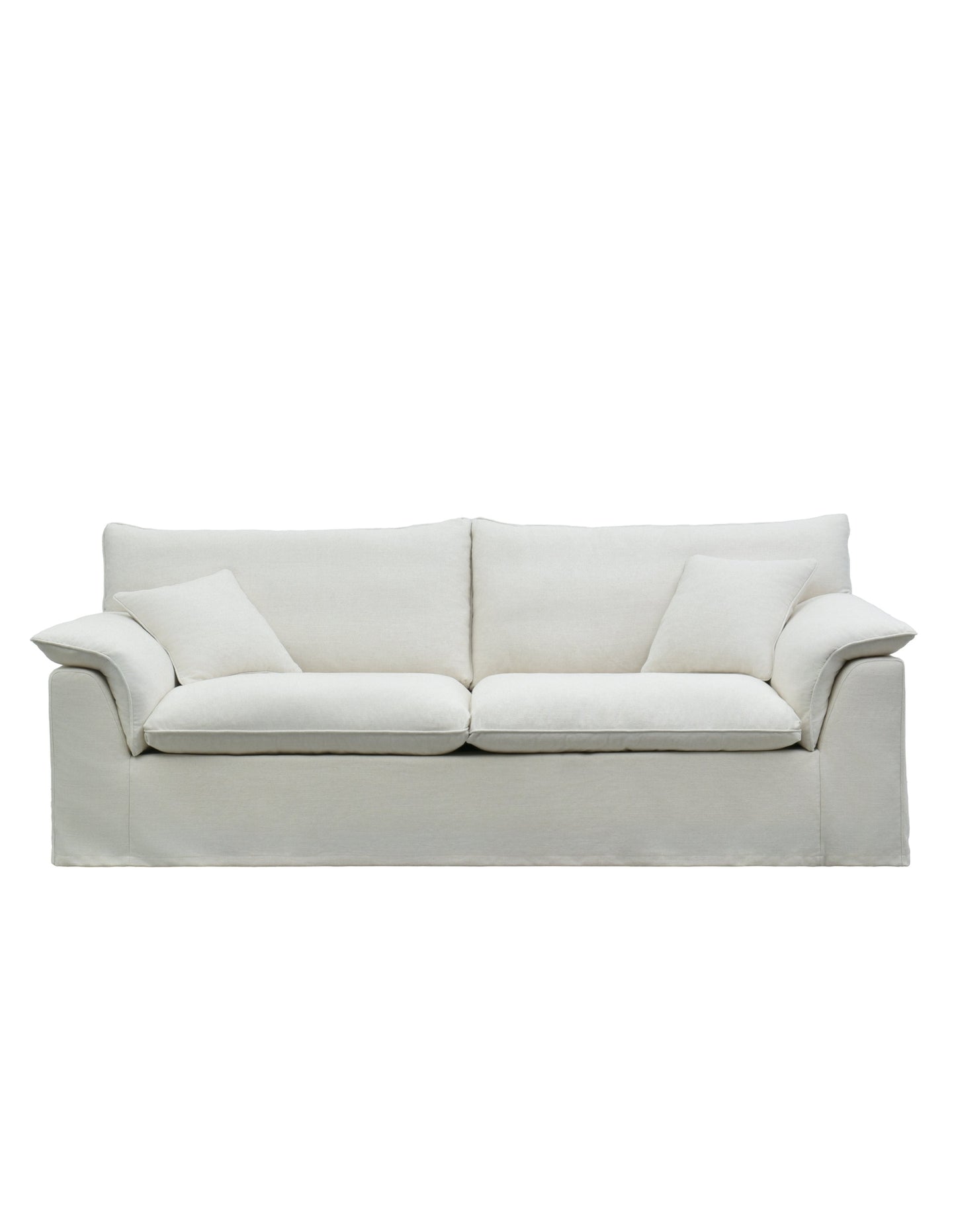 Cannes 3-Seat Sofa with Slip Cover Pearl