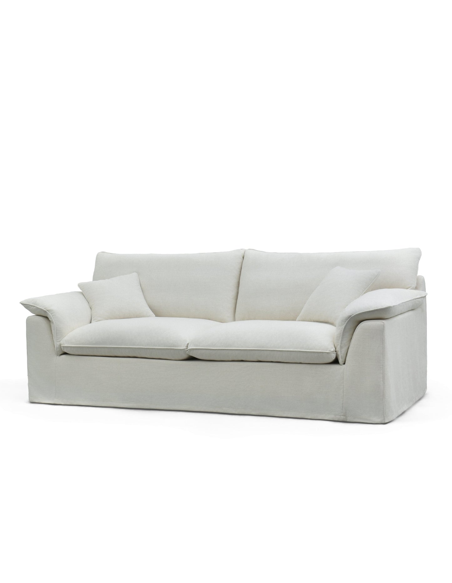 Cannes 3-Seat Sofa with Slip Cover Pearl