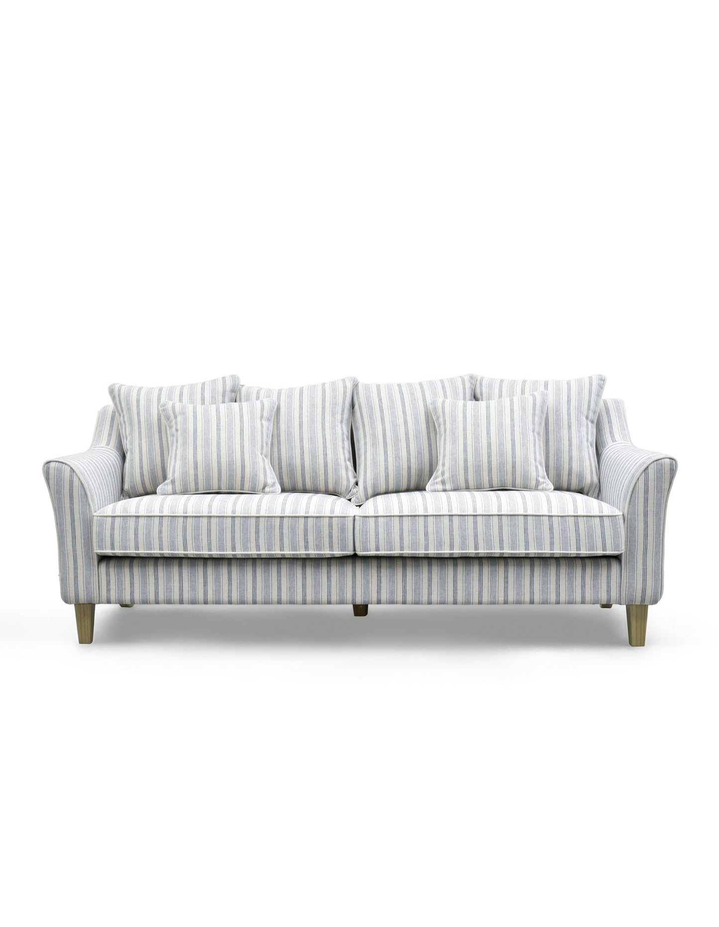 Mallorca 3-Seat Sofa Stripe Blue w/White Piping