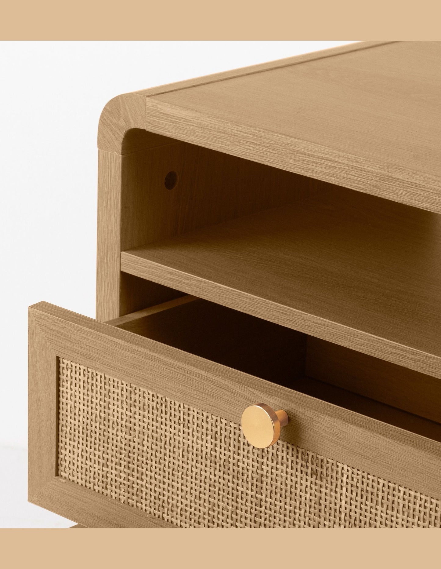 Alexandra Bedside Table 55 cm Natural