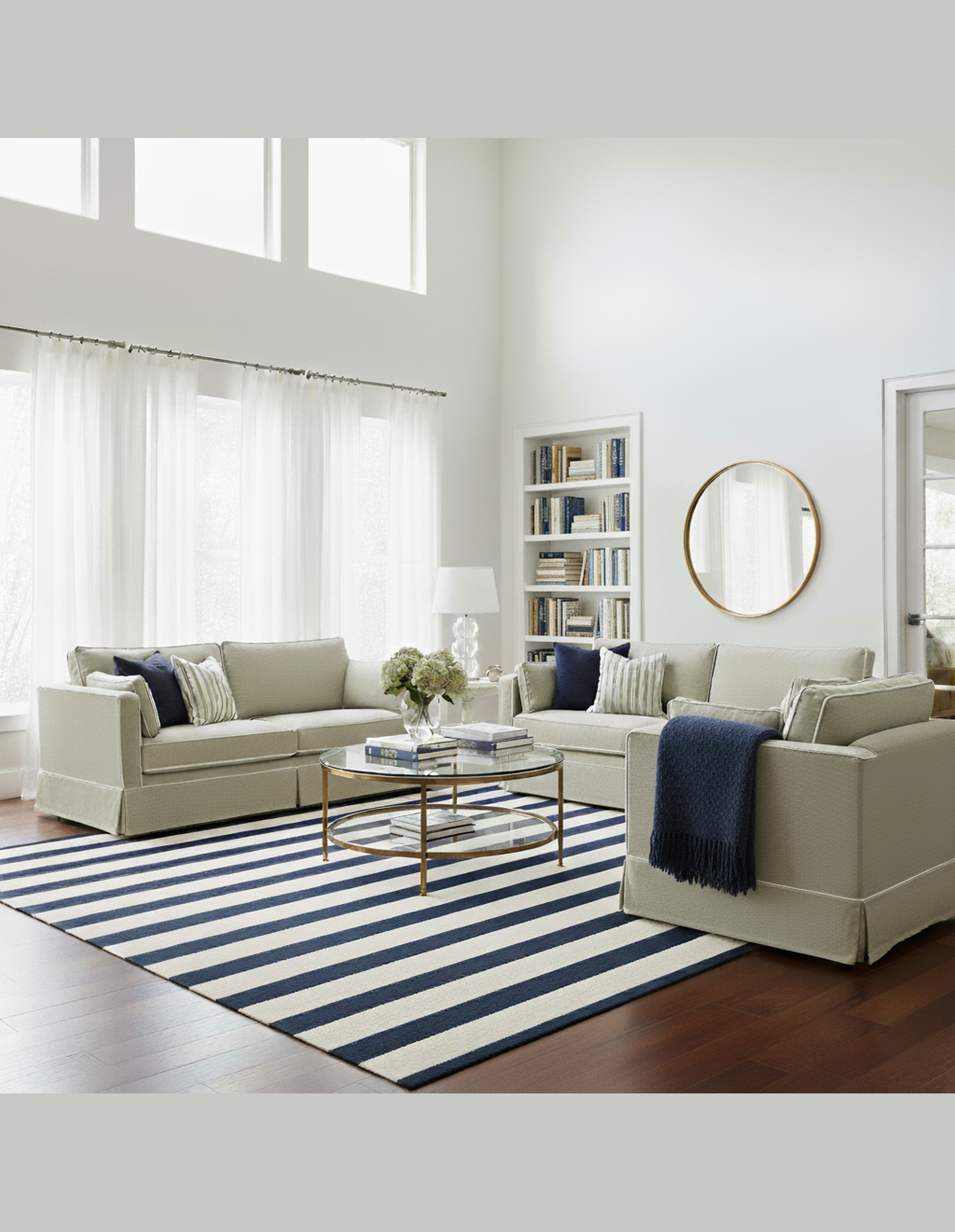 Monaco 3-Seat Sofa with Slip Cover Sand