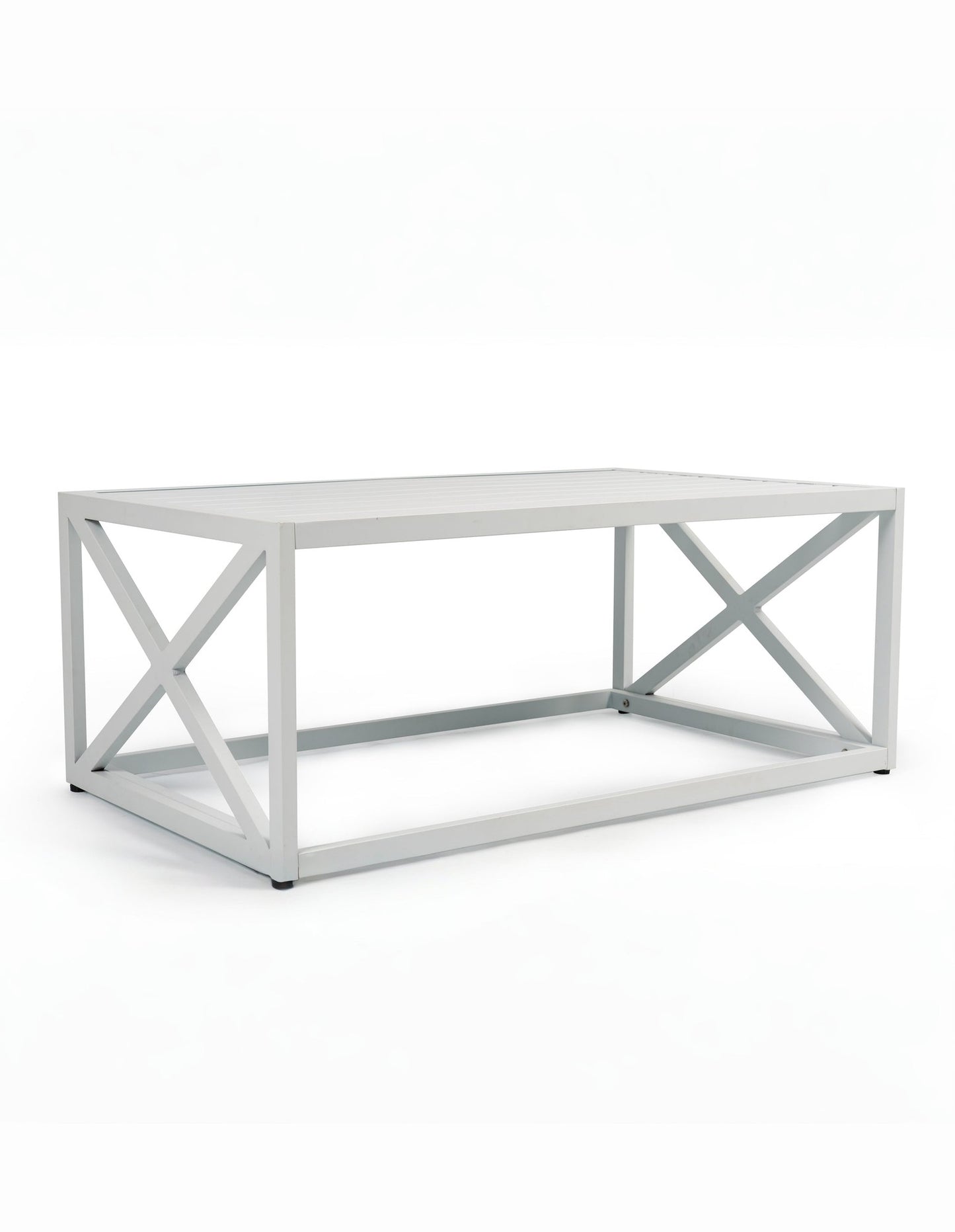Chloe Modern Hamptons Outdoor 4 pc Lounge Set Light Grey