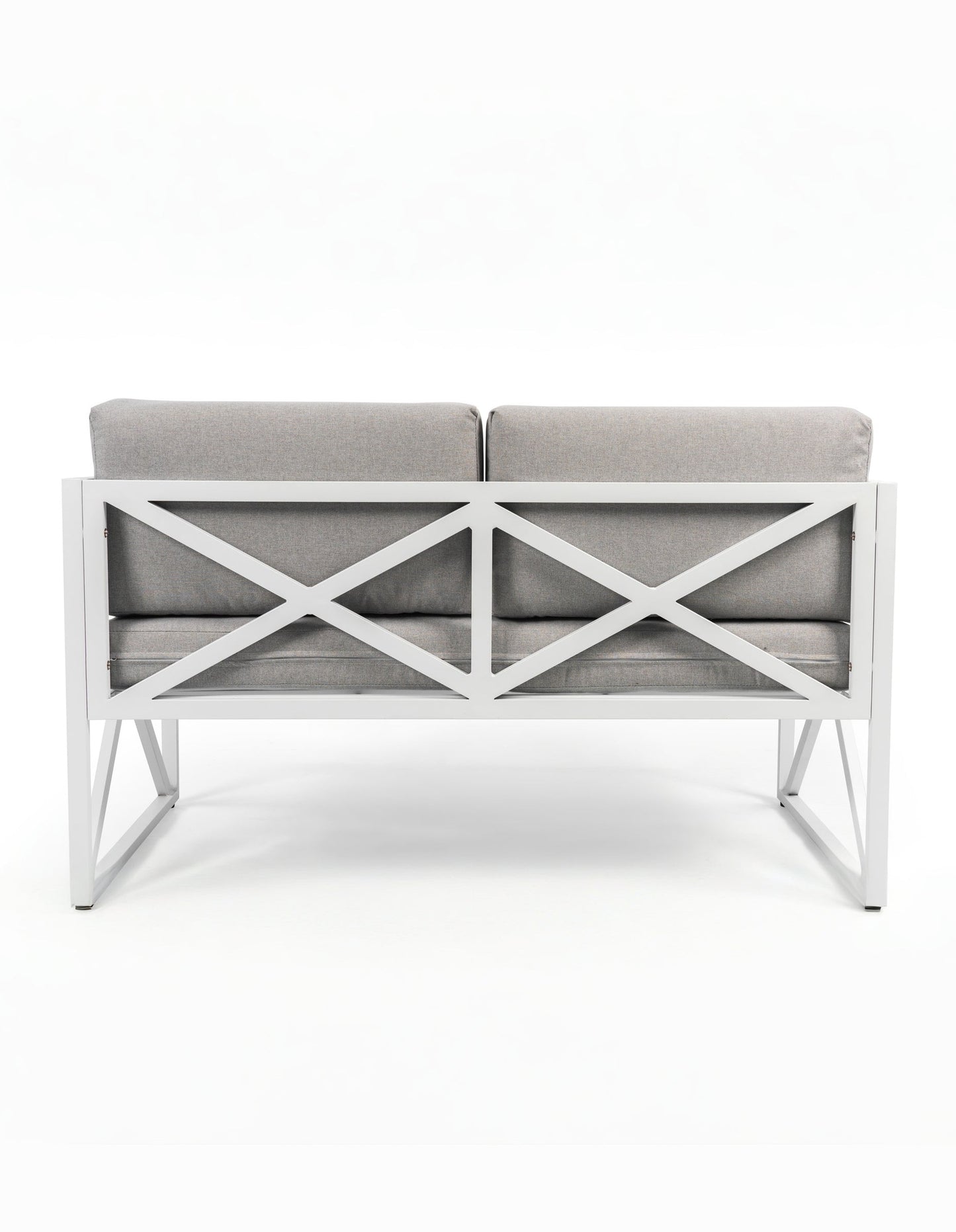 Chloe Modern Hamptons Outdoor 4 pc Lounge Set Light Grey