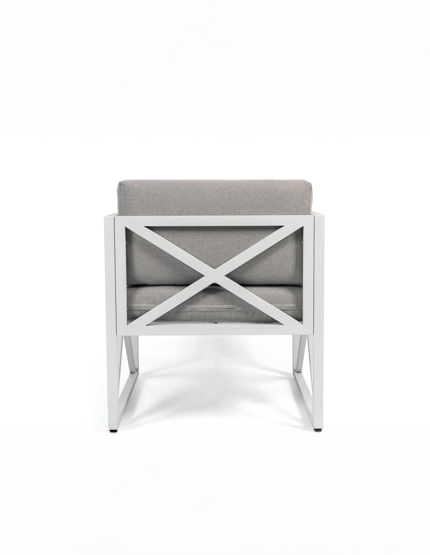 Chloe Modern Hamptons Outdoor 4 pc Lounge Set Light Grey