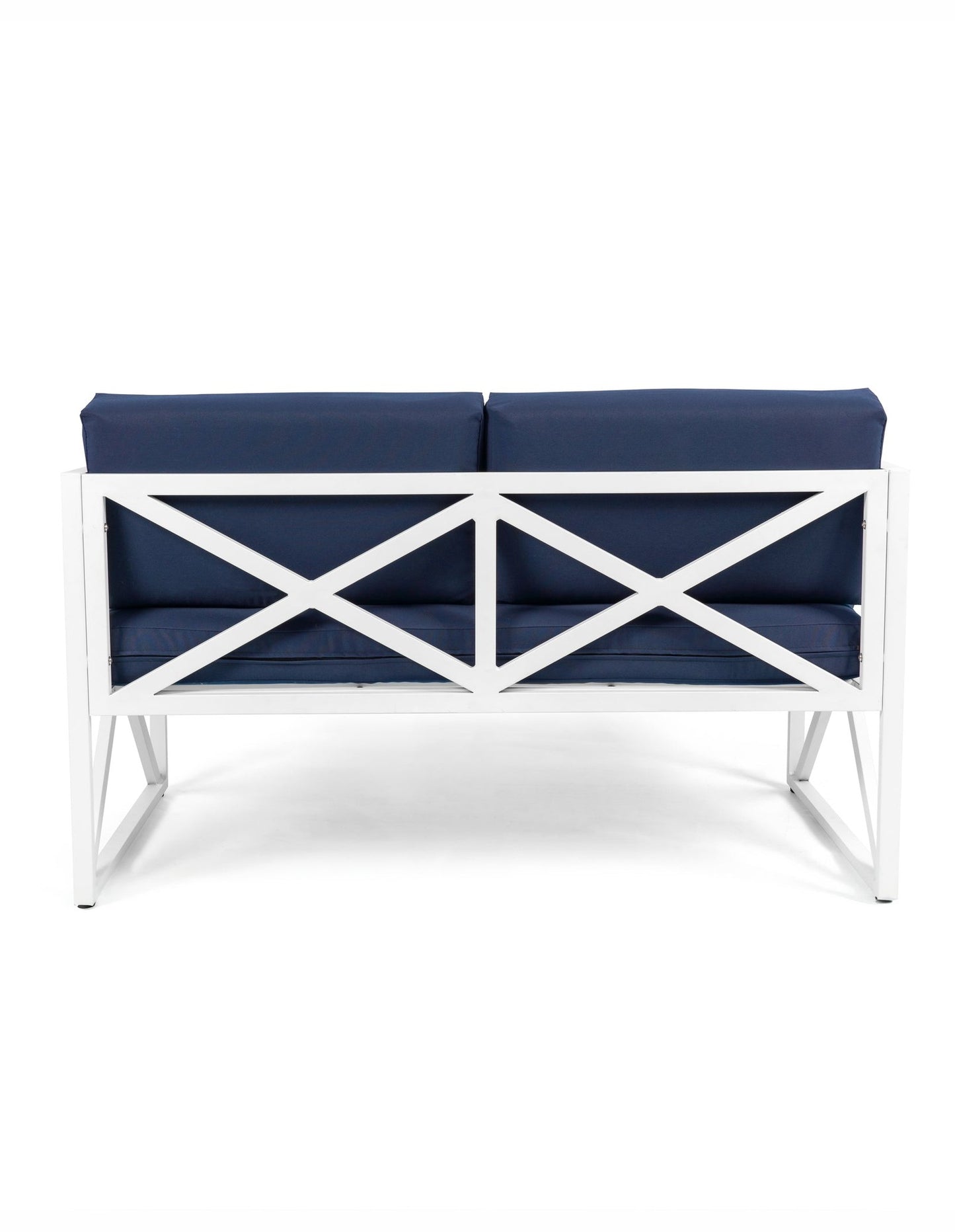 Chloe Modern Hamptons Outdoor 4 pc Lounge Set Navy