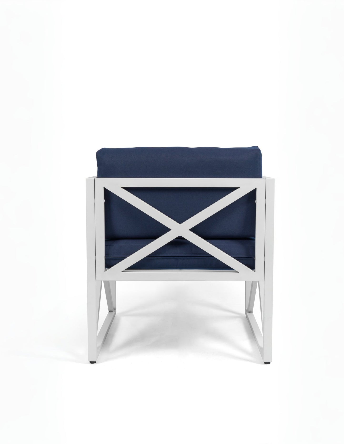 Chloe Modern Hamptons Outdoor 4 pc Lounge Set Navy
