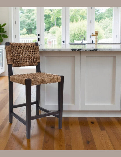 Oliver Coastal Counter Chair w/ Back Black