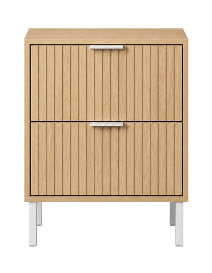 Jonas 2-Drawer Bedside Table Natural