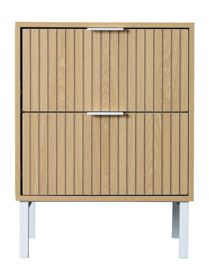 Jonas 2-Drawer Bedside Table Natural