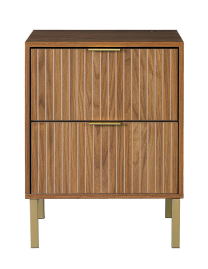 Jonas 2-Drawer Bedside Table Walnut