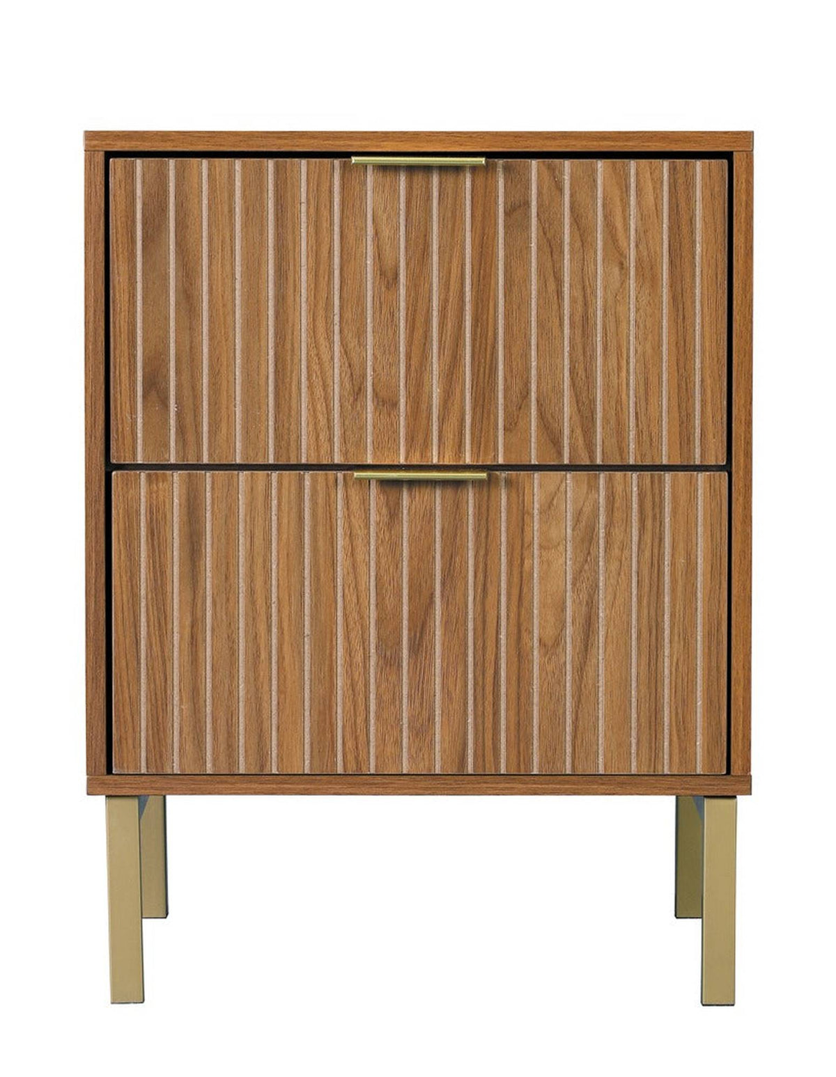 Jonas 2-Drawer Bedside Table Walnut