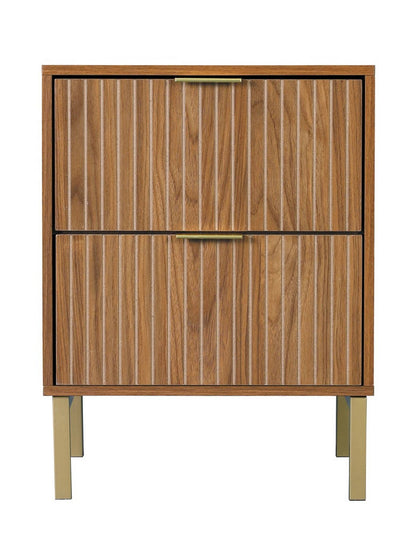 Jonas 2-Drawer Bedside Table Walnut