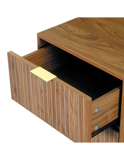 Jonas 2-Drawer Bedside Table Walnut