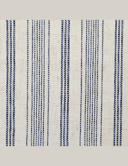 Capri Armchair Stripe Blue w/White Piping