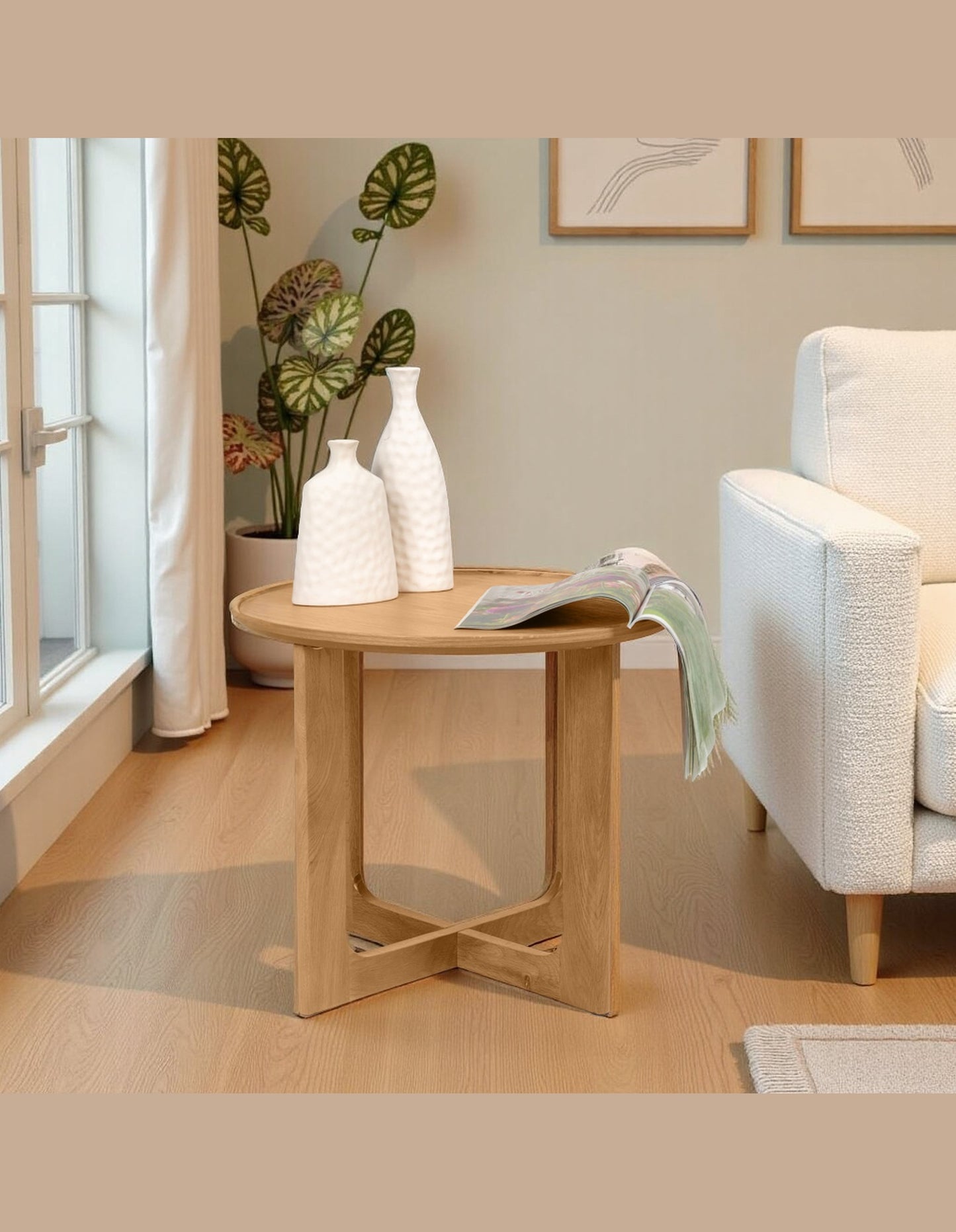 Sverre Oak Side Table Large 50cm