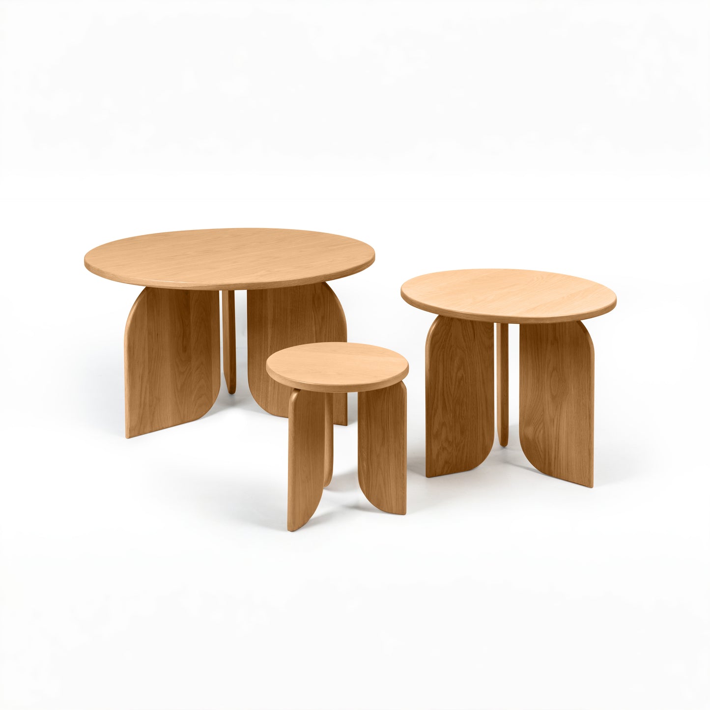 Gemma Oak Side Tri Leg Side Table Large 50cm