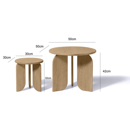 Gemma Oak Side Tri Leg Side Table Small 30cm