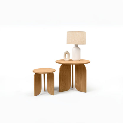 Gemma Oak Side Tri Leg Side Table Large 50cm