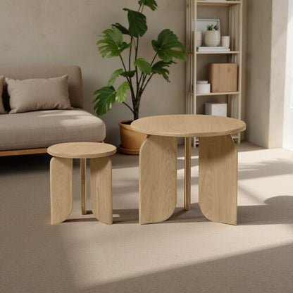 Gemma Oak Side Tri Leg Side Table Large 50cm