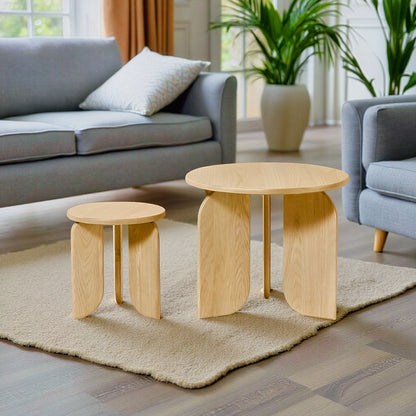 Gemma Oak Side Tri Leg Side Table Large 50cm