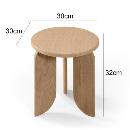Gemma Oak Side Tri Leg Side Table Small 30cm