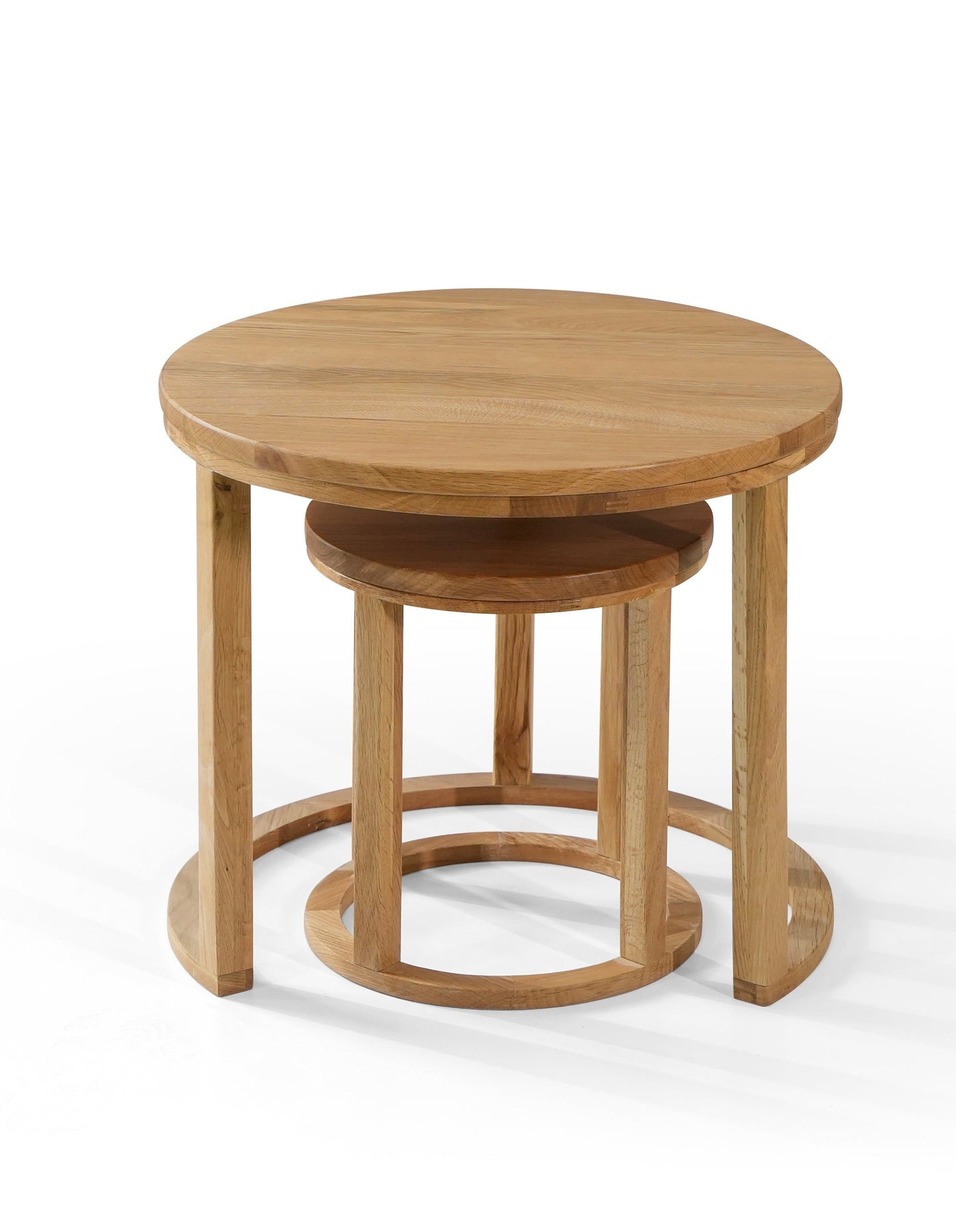 Jamie Oak Stackable Side Table Set 2