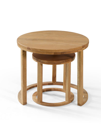 Jamie Oak Stackable Side Table Set 2