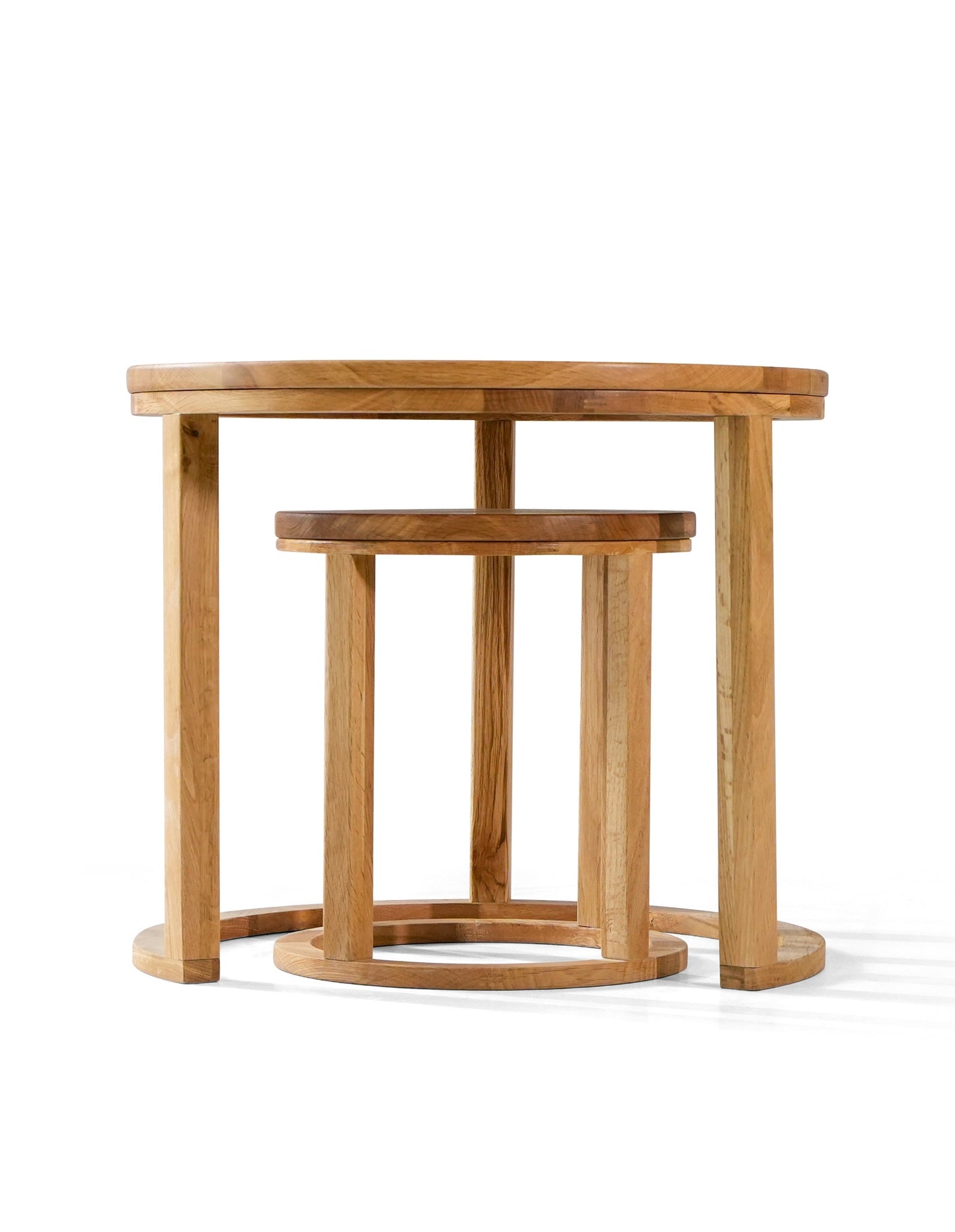 Jamie Oak Stackable Side Table Set 2