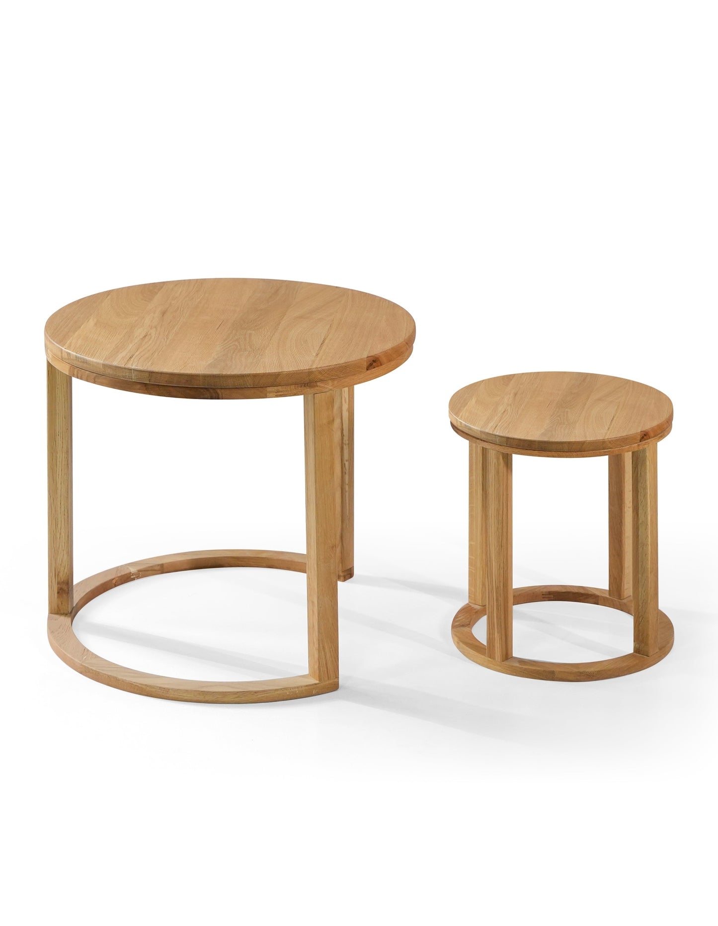 Jamie Oak Stackable Side Table Set 2