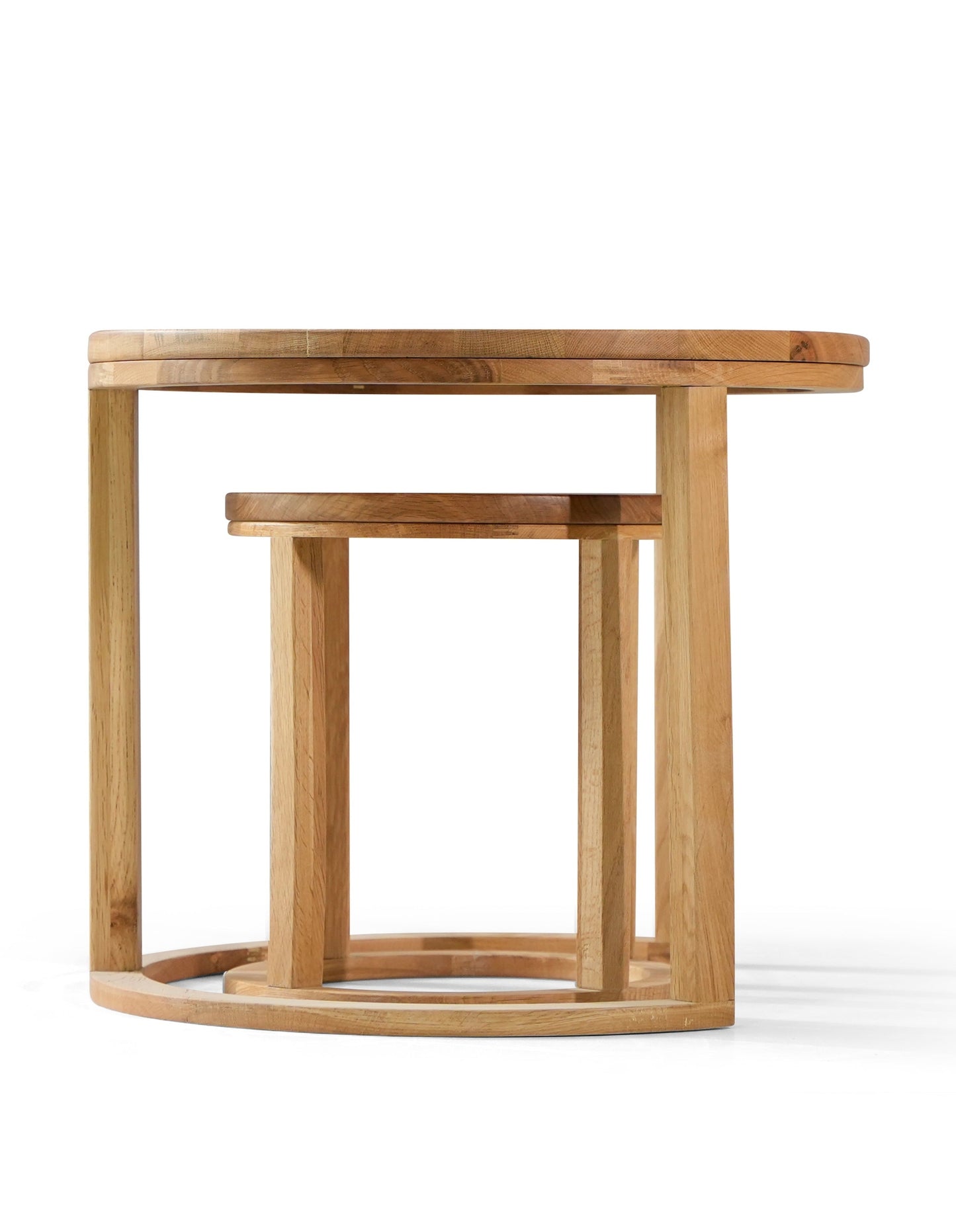 Jamie Oak Stackable Side Table Set 2