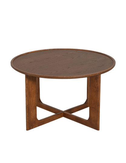 Sverre Round Coffee Table 80 cm Walnut