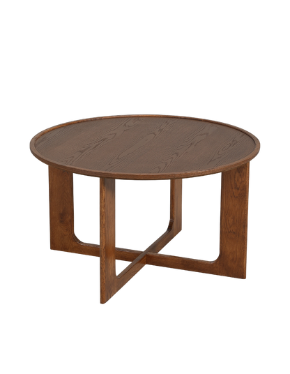 Sverre Round Coffee Table 80 cm Walnut