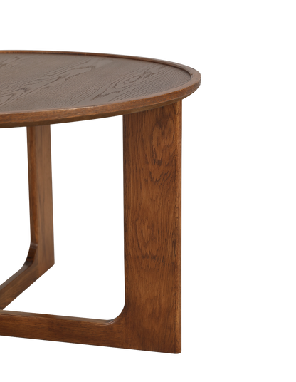 Sverre Round Coffee Table 80 cm Walnut