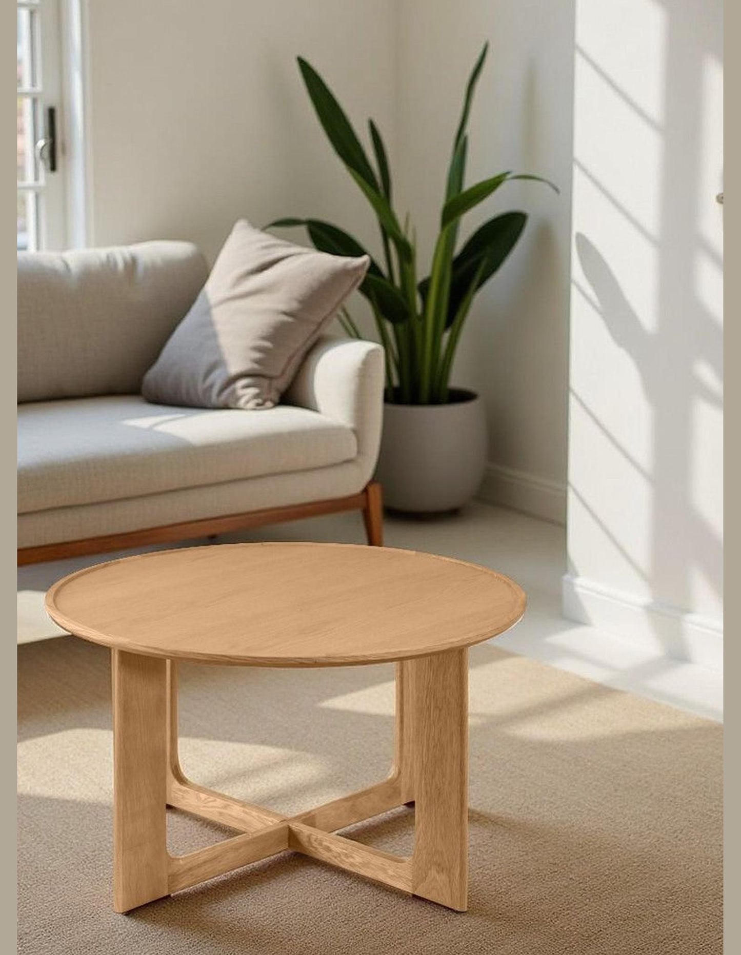 Sverre Oak Round Coffee Table 80cm